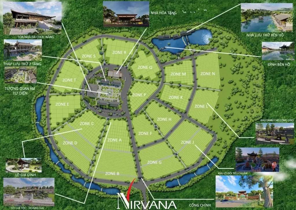 Mặt bằng Hoa viên tưởng niệm Nirvana
